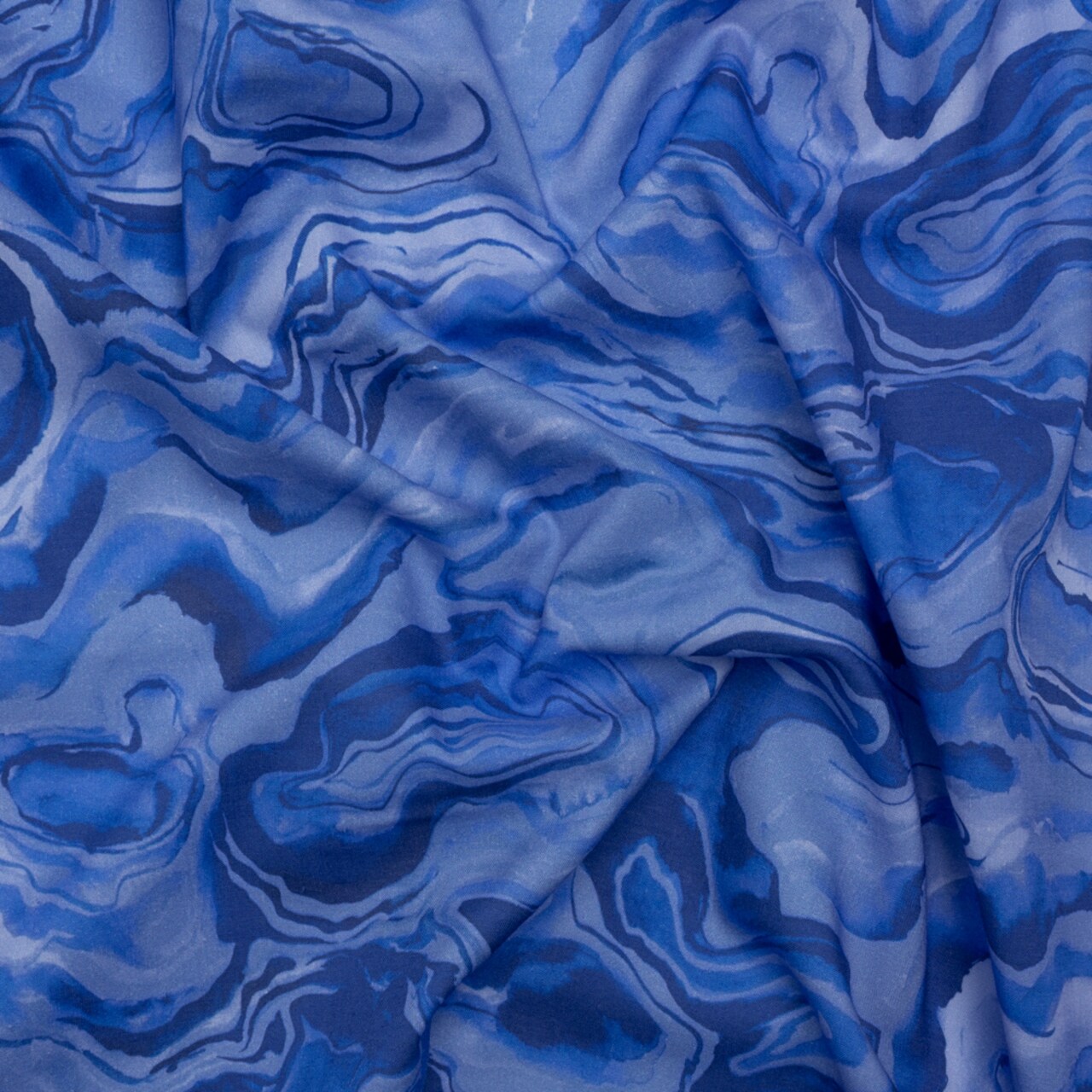 1 Yard Cotton Voile Fabric Blue Abstract Skyscape Print Fabric